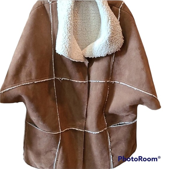 Chico's Jackets & Blazers - Chicos Jacket Womens Sz 8 Brown White Fleece Inside Suede Outside